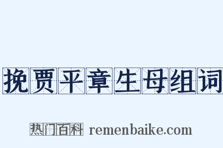 挽贾平章生母组词是什么意思的图片